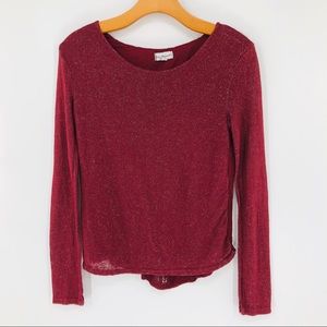 Sabrina Diamanti Red Long-sleeve Sweater Small